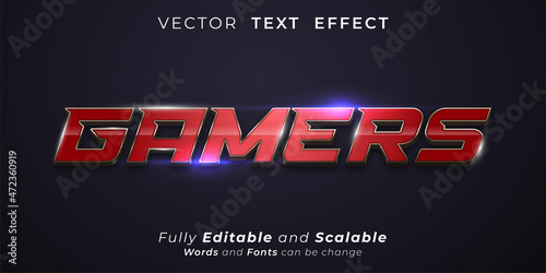 Gamers Text effect, Editable three dimension text style