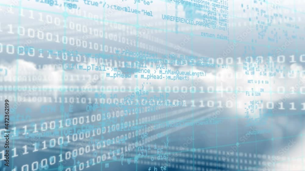 Animation of data processing over binary coding computing Animation of data processing over binary coding computing
