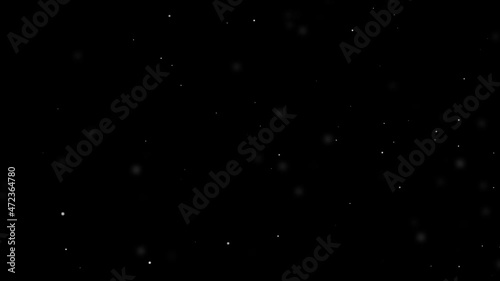 White particles moving on black background 4k footage, Particles flying in air footage photo