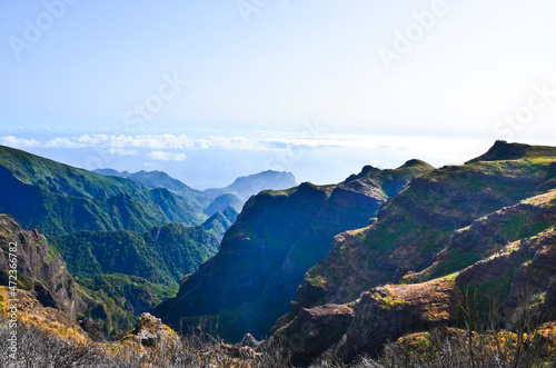 Amazing view of Madeira mountains