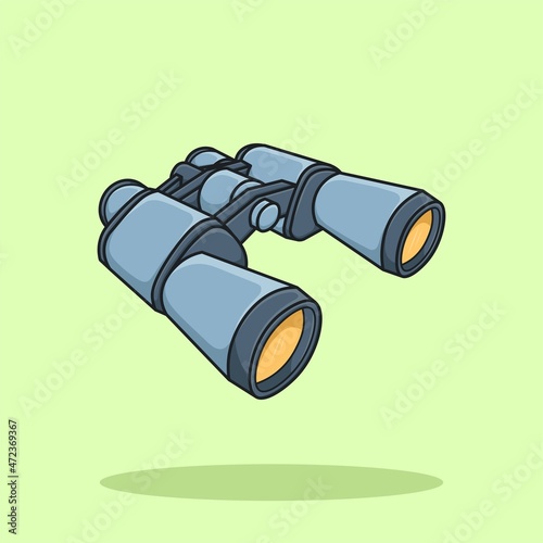 Binoculars Cartoon Vector Illustration Isolated