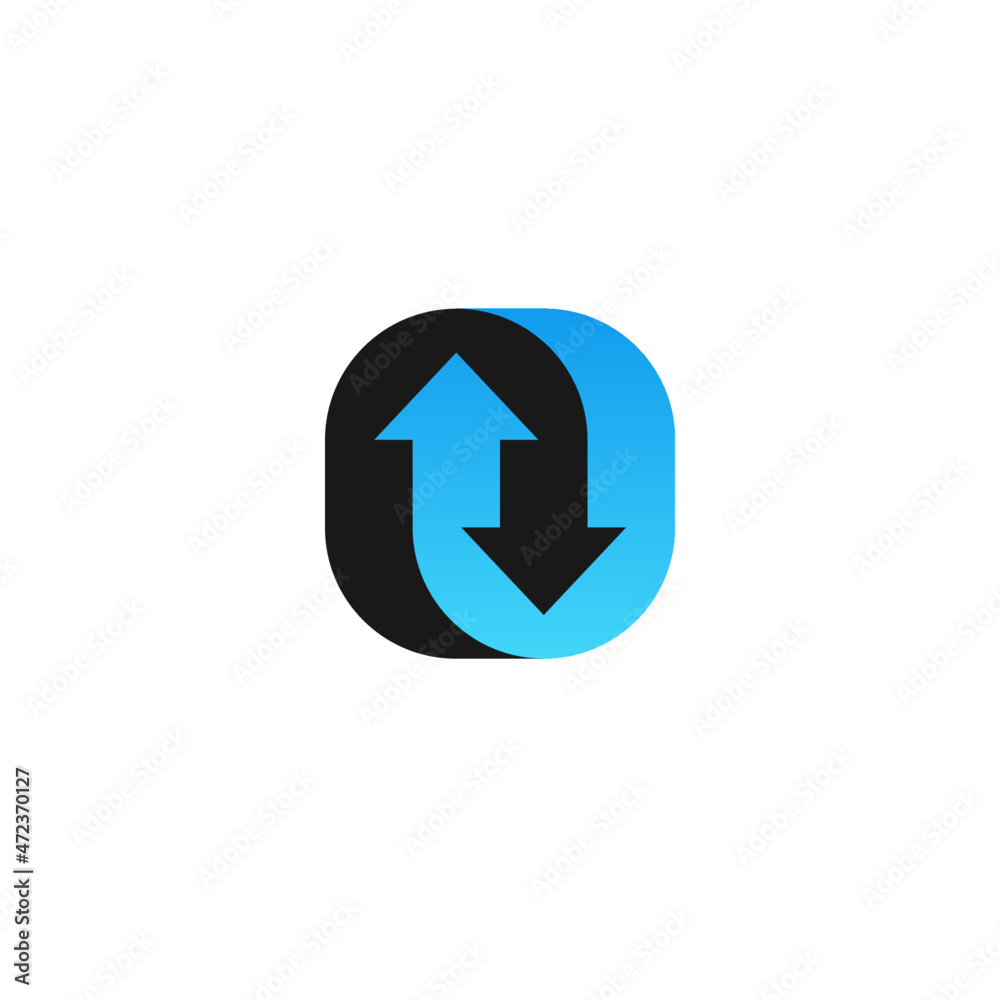 Rounded Arrow up down logo Rounded Arrow up down logo