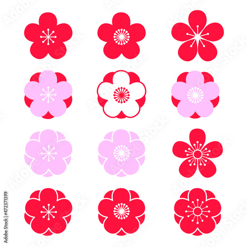 set of cherry blossom
