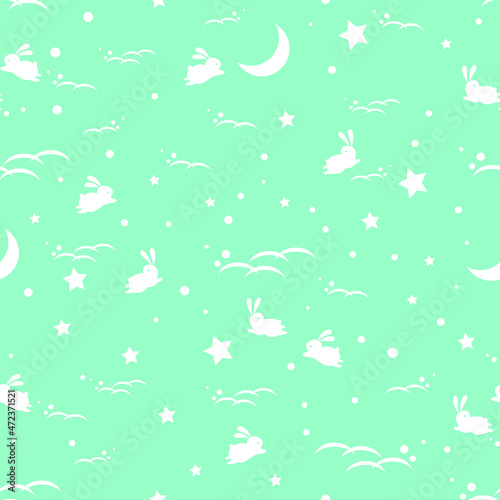 seamless pattern with rabbit