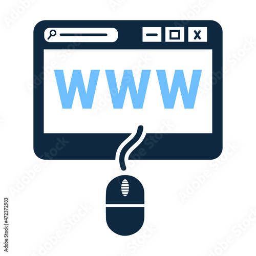 Domain, http icon. Editable vector graphics.