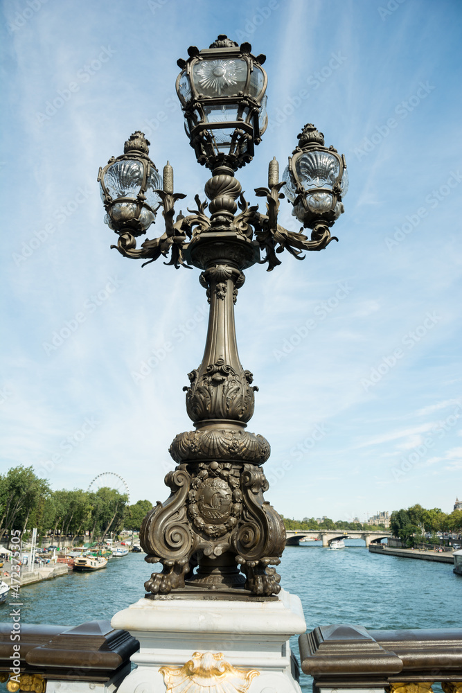 lamp post on the streets of paris