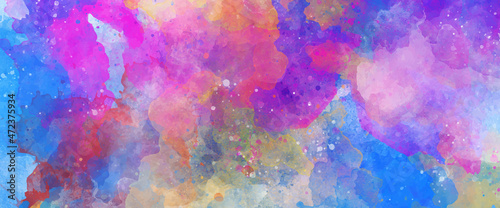 Abstract colorful painting for texture background. Splash acrylic colorful background. banner for wallpaper, Painted Illustration.