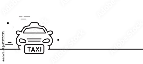 Canvas-taulu Taxi line icon