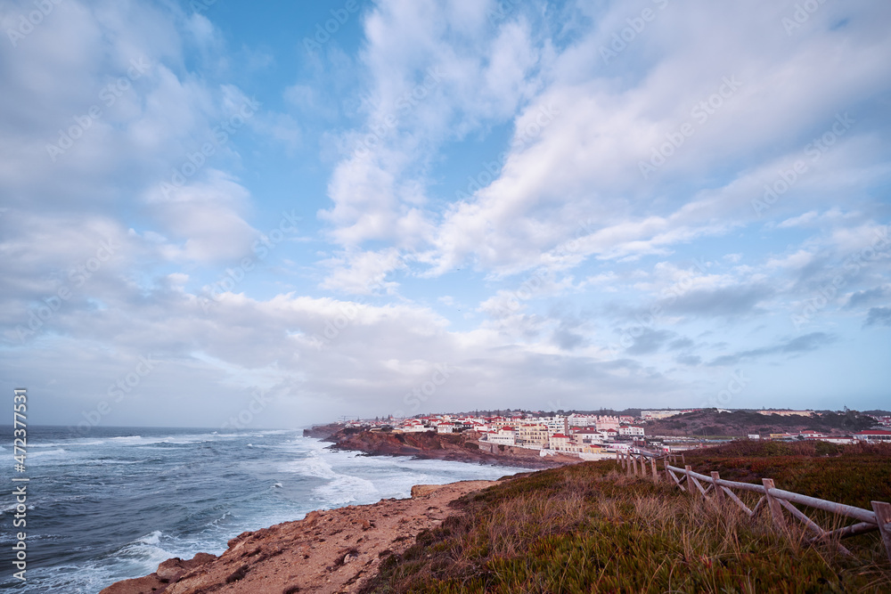 Praia das Macas. The Apple Beach. Atlantic shore of Portugal.