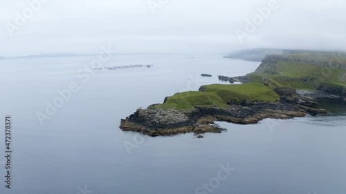 Drone shot of The Brothers Point, Culnacnoc, Isle of Skye