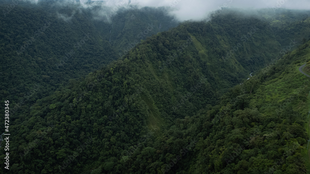 Obraz premium View of nature, low clouds and rain forest