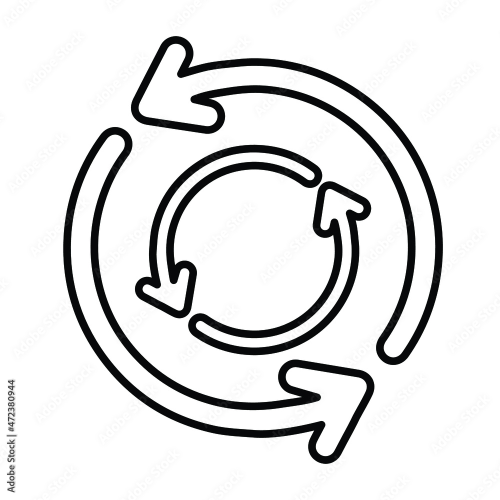 Refresh, reload, sync line icon. Outline vector. Refresh, reload, sync line icon. Outline vector.