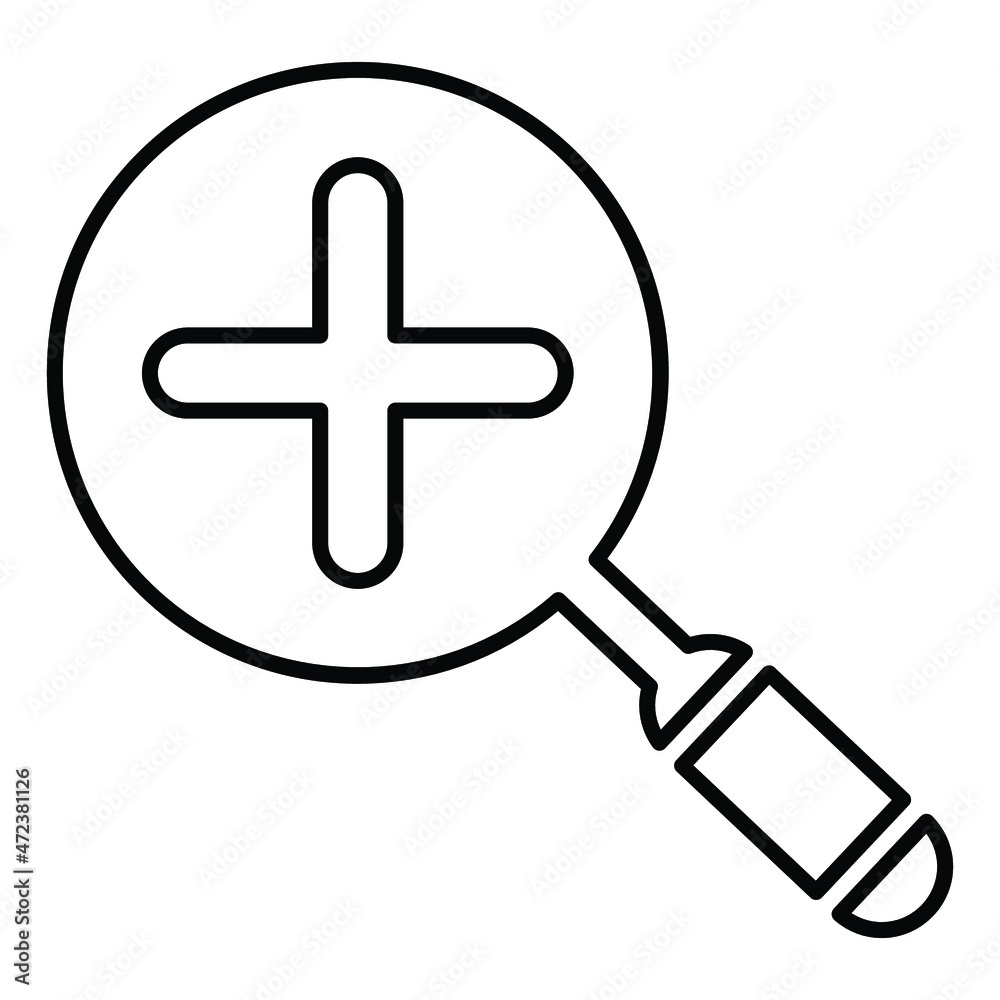 Zoom in outline icon. Line art sketch. Zoom in outline icon. Line art sketch.