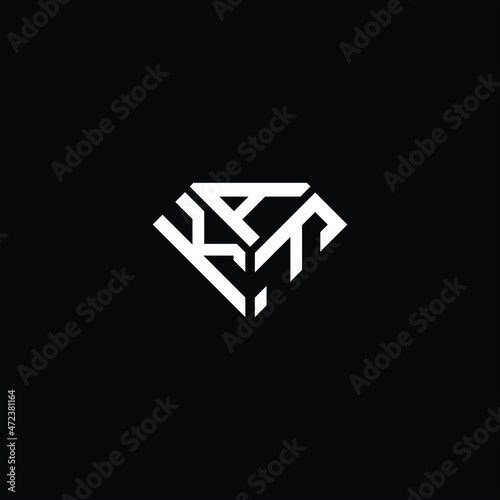 KAF letter logo creative design. KAF unique design
 photo