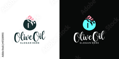 Letter 9 Olive Oil logo design