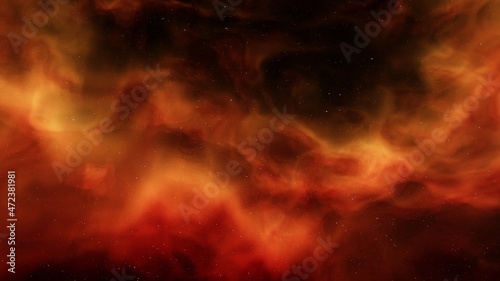 colorful space background with stars, nebula gas cloud in deep outer space, science fiction illustrarion 3d render  © ANDREI