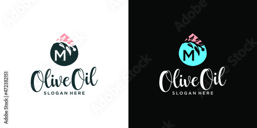 Letter 9 Olive Oil logo design