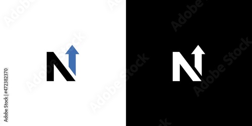 Simple and modern letter N initials logo design photo