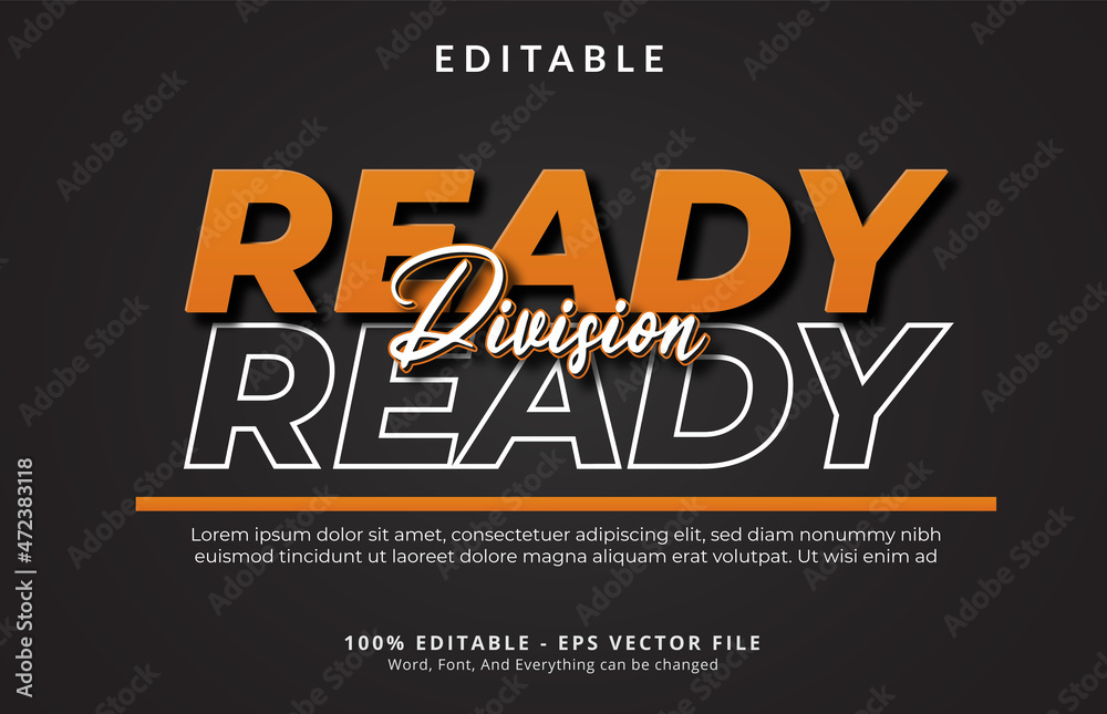 Editable text effect, Ready text on business poster or fashion design Editable text effect, Ready text on business poster or fashion design