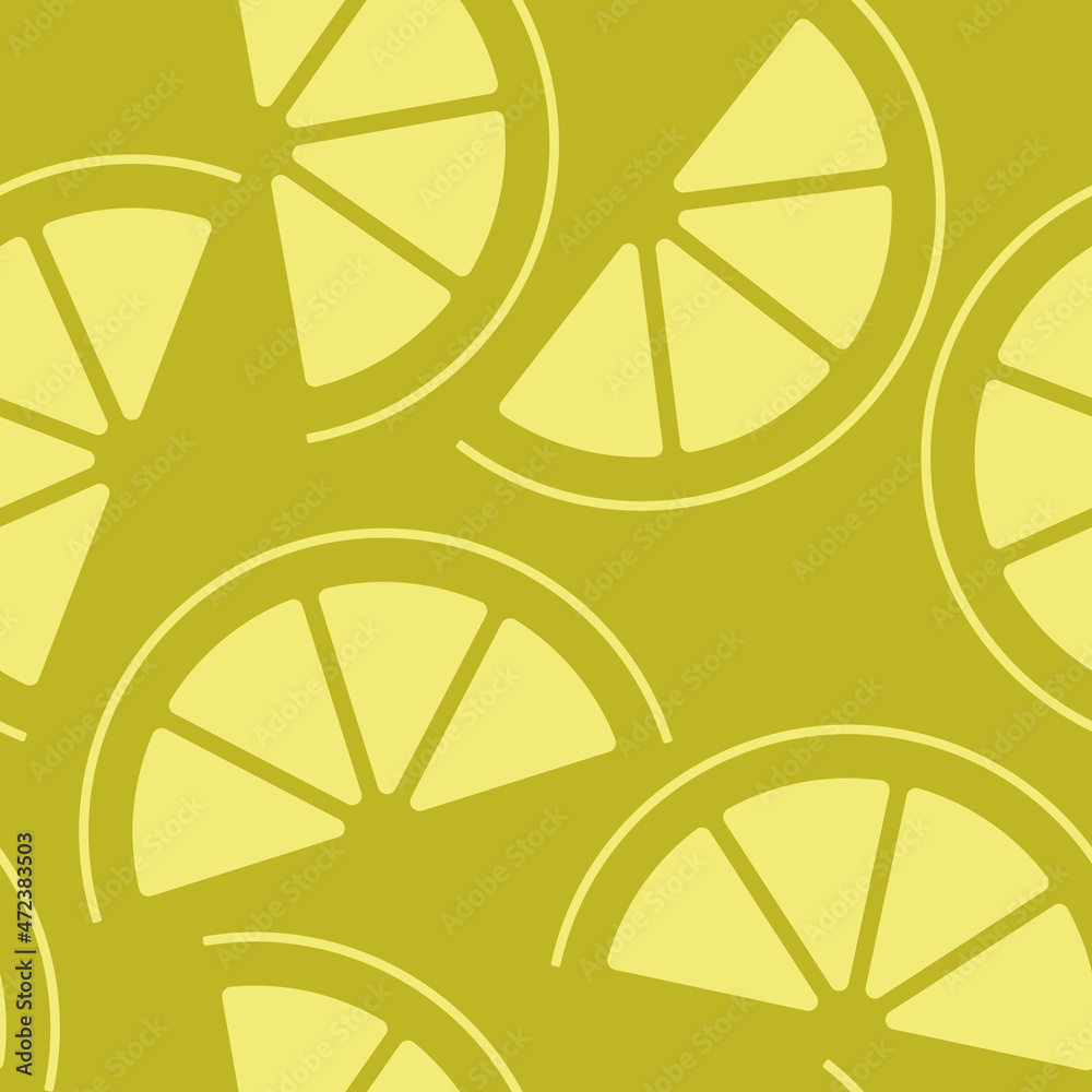Fototapeta premium Vector seamless pattern with slice lime. Summer background with fresh citrus fruits.