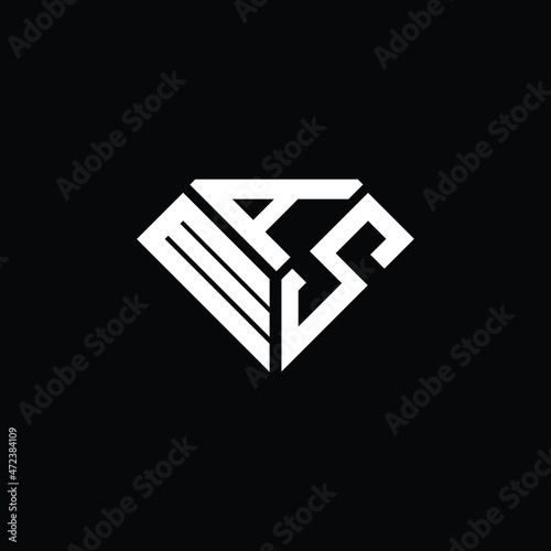 MAS letter logo creative design. MAS unique design
