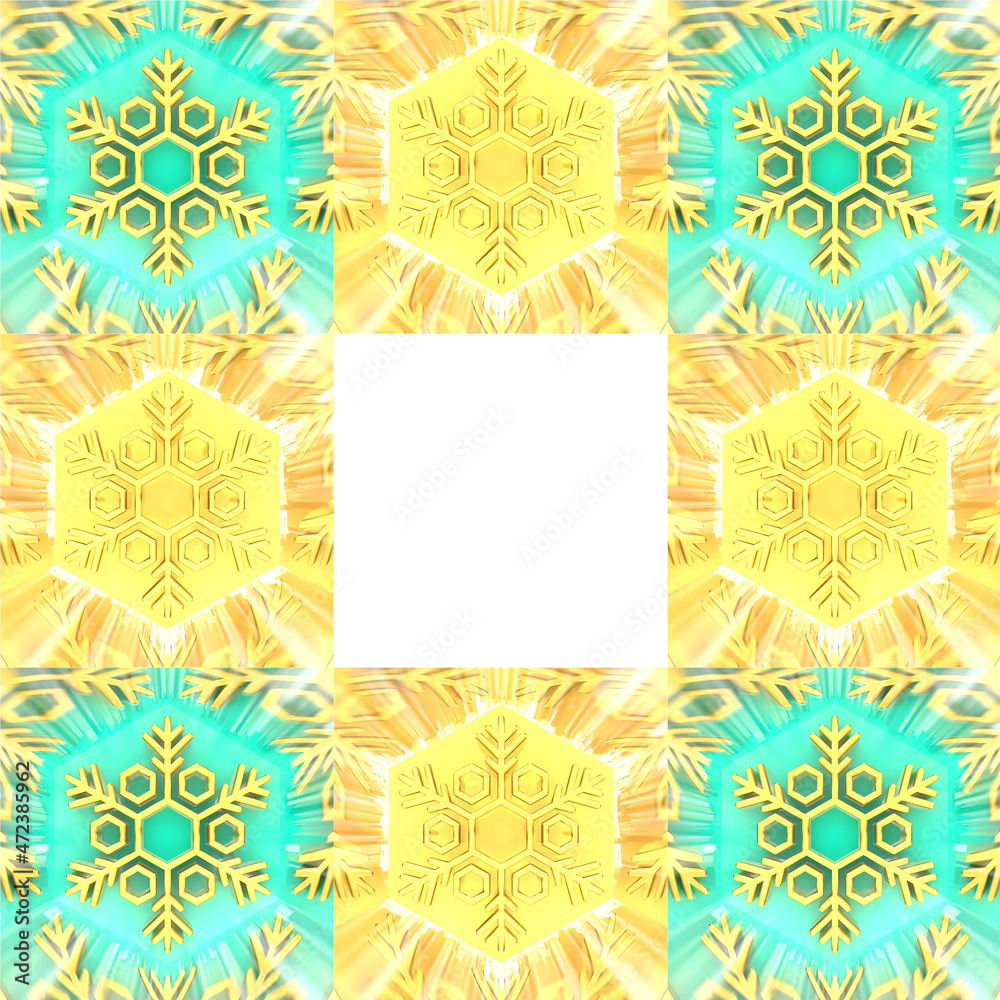 Fototapeta premium Color Snowflake