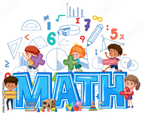 Mathematics font icon with formula