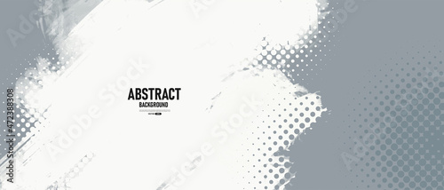 Abstract gray and white grunge texture background with halftone effect vector.	