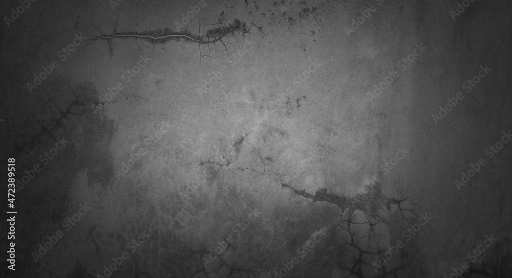 Fototapeta premium Texture of dark gray concrete wall, Texture of a grungy black concrete wall as background.