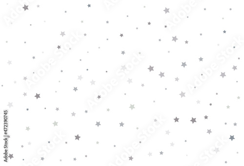 Christmas wrapper with silver stars. Silver star Celebration Confetti.