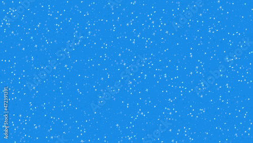 falling snowflakes in blue vector background 