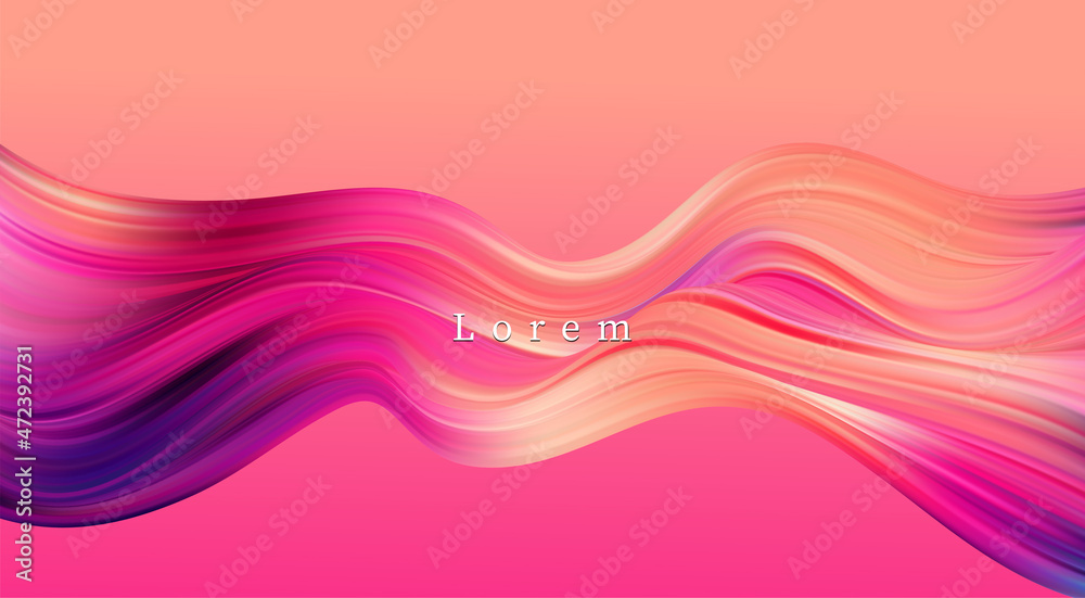 Abstract blue and pink swirl wave background. Flow liquid lines design elemen Abstract blue and pink swirl wave background. Flow liquid lines design elemen