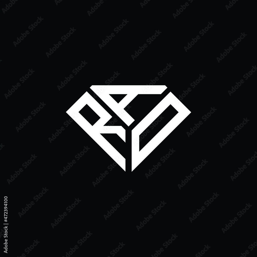 RAD letter logo creative design. RAD unique design
