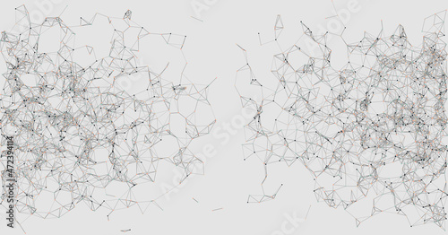 Abstract Low Polygon Mesh color Generative Art background illustration