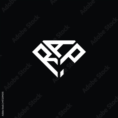 RAP letter logo creative design. RAP unique design
