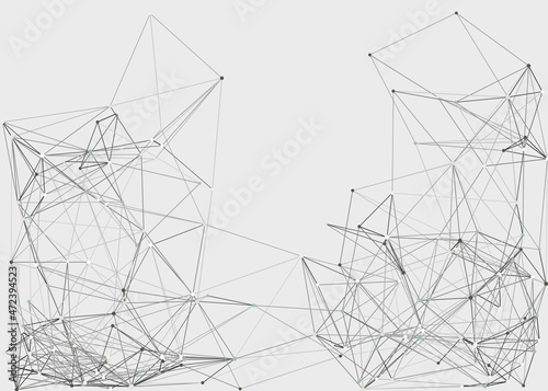 Abstract Low Polygon Mesh color Generative Art background illustration