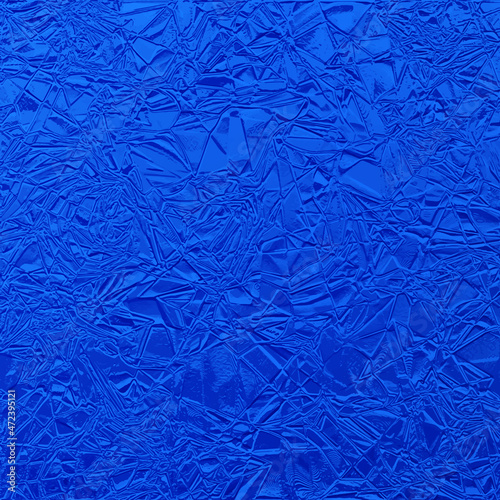 Shiny blue texture paper or metal. Blue foil vector
