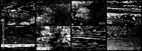 Wooden texture grunge set. Vintage wood plank. Oak, ash, beech, pine. Rough grungy textures collection. Timber grunge backgrounds.