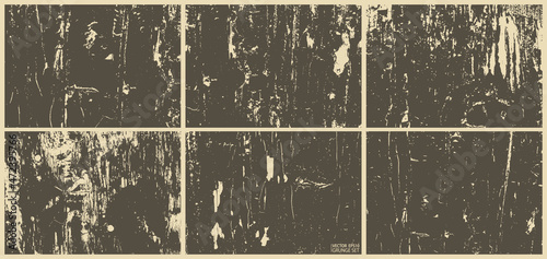 Wooden texture grunge set. Vintage wood plank. Oak, ash, beech, pine. Rough grungy textures collection. Timber grunge backgrounds.