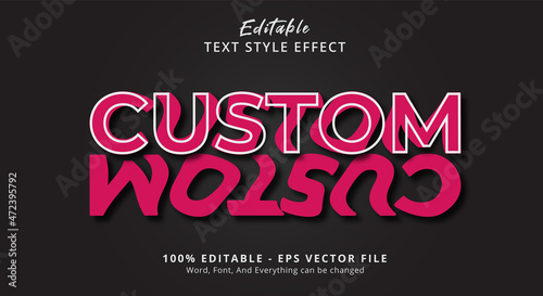 Editable text effect, Custom warped text color style