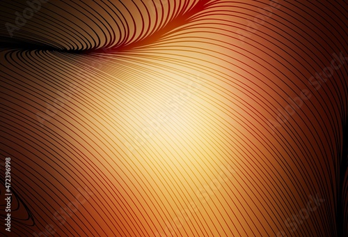 Dark Orange vector template with lines.