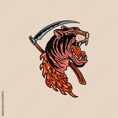 tiger tattoo vector design