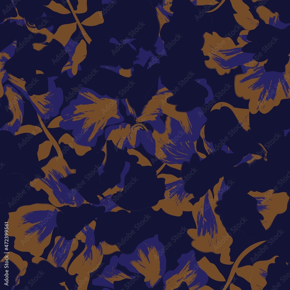 Floral Brush strokes Seamless Pattern Background Floral Brush strokes Seamless Pattern Background