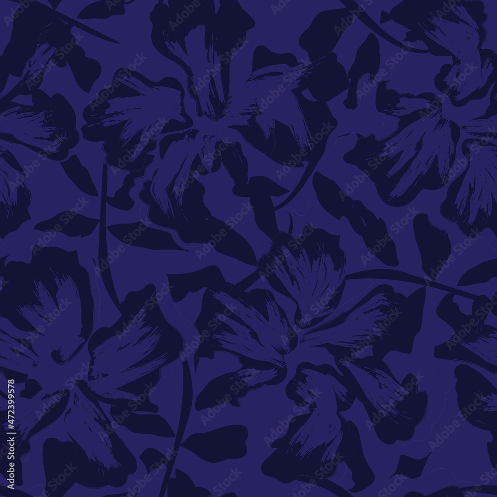Floral Brush strokes Seamless Pattern Background Floral Brush strokes Seamless Pattern Background