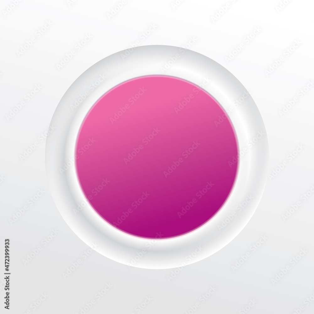 Big white button. Vector drawing Big white button. Vector drawing