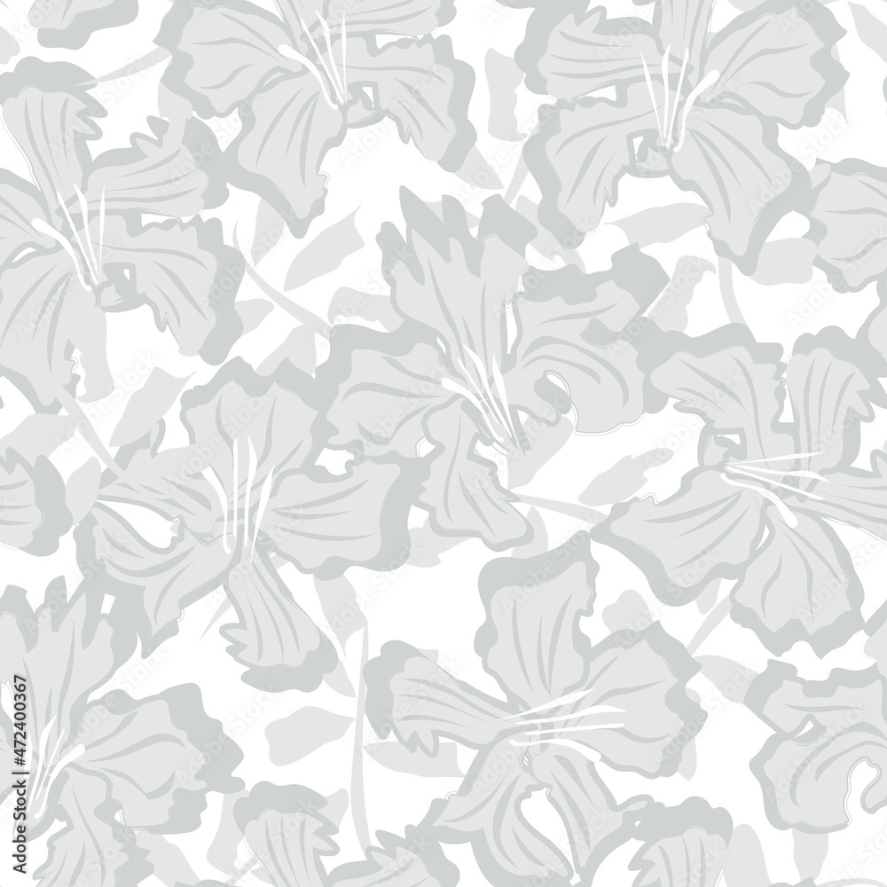 Obraz premium Floral Brush strokes Seamless Pattern Background