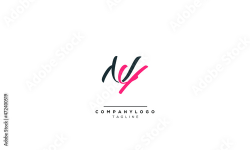Alphabet letters Initials Monogram logo NY, NY INITIAL, NY letter