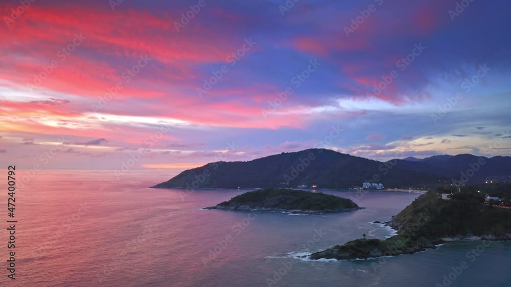 Phuket island Promthep cape at sunset. Tourist landmark landscape Phuket island Promthep cape at sunset. Tourist landmark landscape