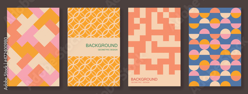Minimal covers design. Abstract geometric posterst. Vector template with primitive shapes elements.
