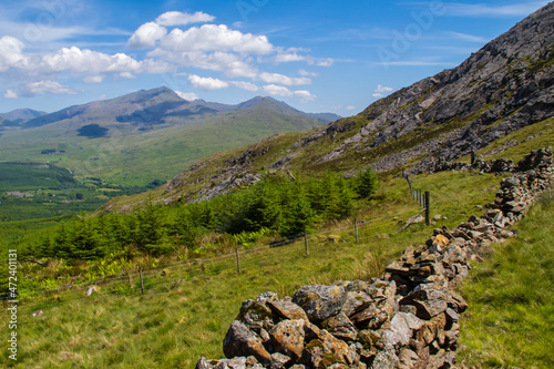 Moel Hebog is a mountain in Snowdonia, north Wales which dominates the view west from the village of Beddgelert. © RamblingTog